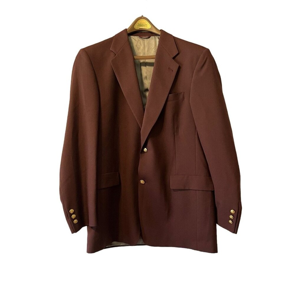 42L Jack Nicklaus Tournament Series Burgundy Gold Button‎ Blazer Made in USA